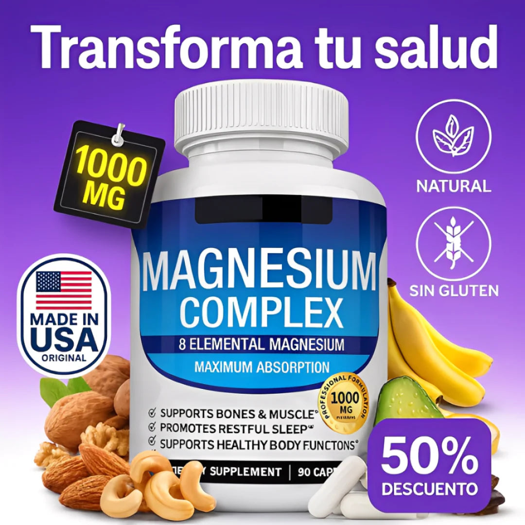 Magnesio Complex™ 8 en 1 💊 100% Original de EE.UU + Envío Gratis y Regalo 🎁