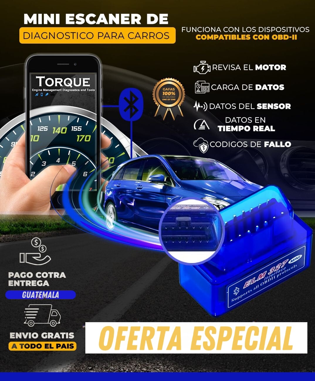 Escáner para Diagnósticos de Autos + Envío Gratis y Regalo 🎁